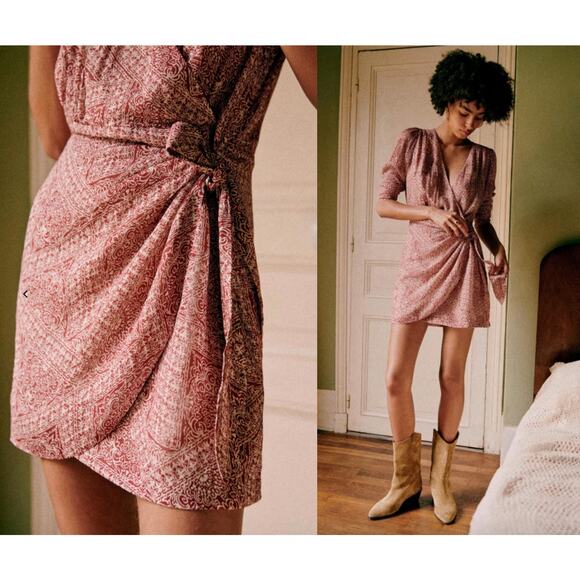 Sezane Dresses & Skirts - Sézane | Sezane | Noemia Mosaic Long Sleeve Dress | Fr Sz 36 / US Sz 4